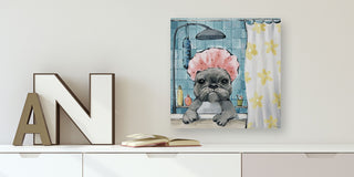 "Let's Get Shower" Painting Print on Wrapped Canvas, 48"x48"