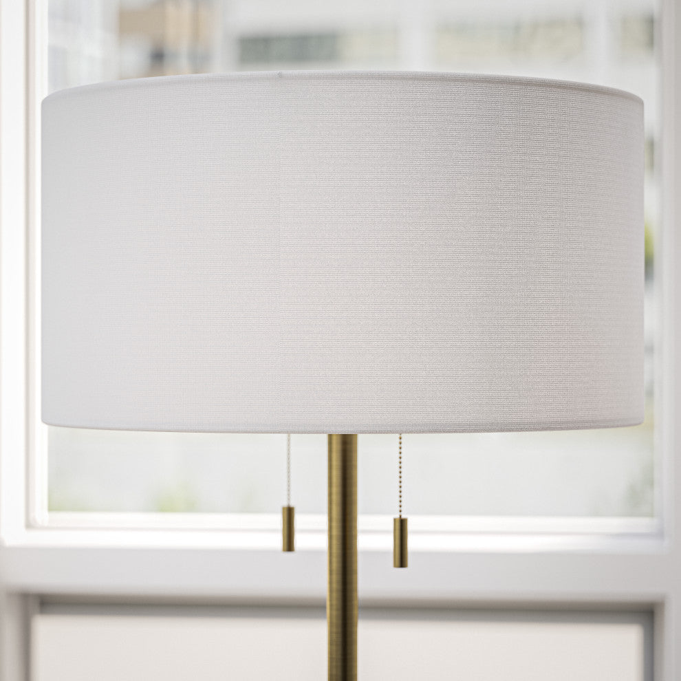 Kenroy 34307AB 2-Light Floor Lamp, Harmon