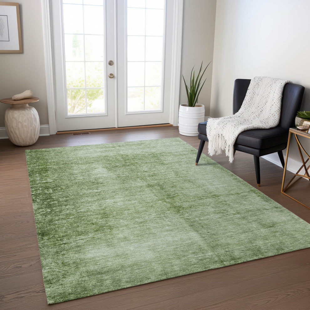 Machine Washable Indoor/Outdoor Chantille ACN1884 Aloe 3' x 5' Rug