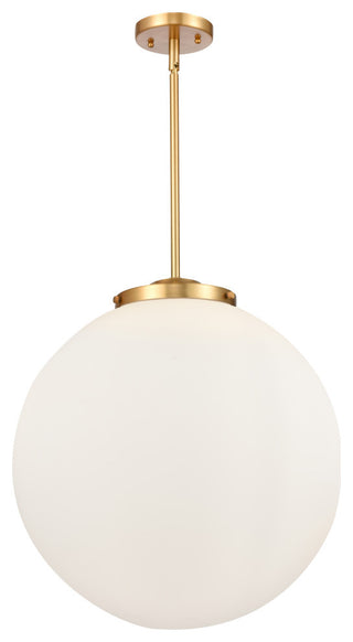 Beacon Pendant, Satin Gold, Matte White, Matte White