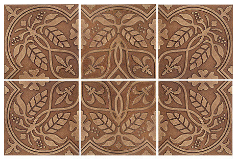 6"x6" Harvest Backsplash, Aluminum, Set of 6