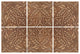 6"x6" Harvest Backsplash, Aluminum, Set of 6