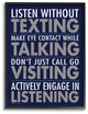 Stupell Ind. Listen Without Texting Framed Giclee Art, 16x20