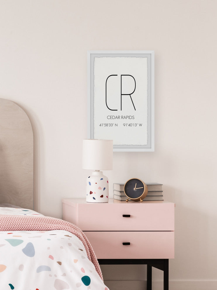 "CR Cedar Rapids" Framed Painting Print, 24x36