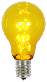 A19 LED Transparent Bulb E26 Neck Base, Yellow