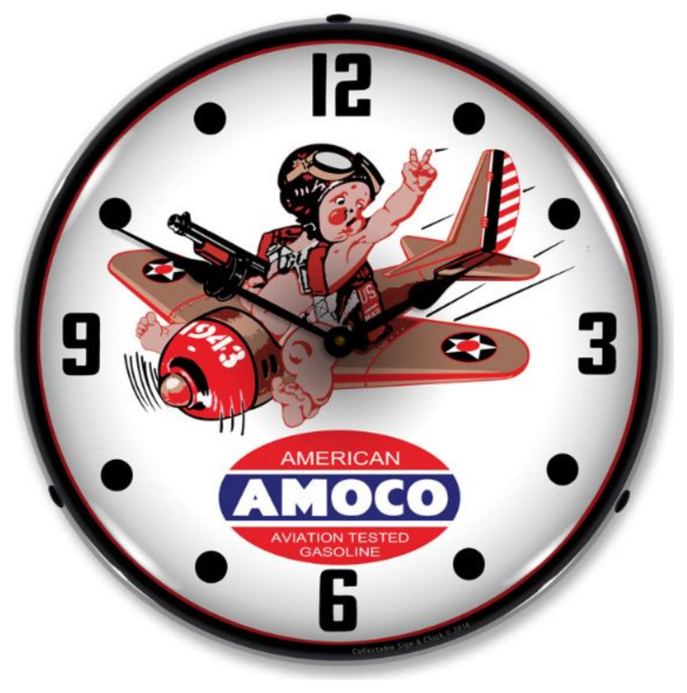 1405512 Amoco Avaition Clock
