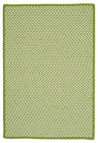 Outdoor Houndstooth Tweed OT69 Lime Indoor/Outdoor Area Rug, Rectangular 2'x3'