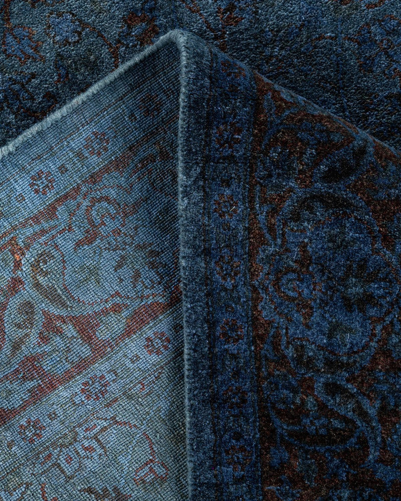 Overdyed, One-of-a-Kind Handmade Area Rug Gray, 4'1"x6'4"