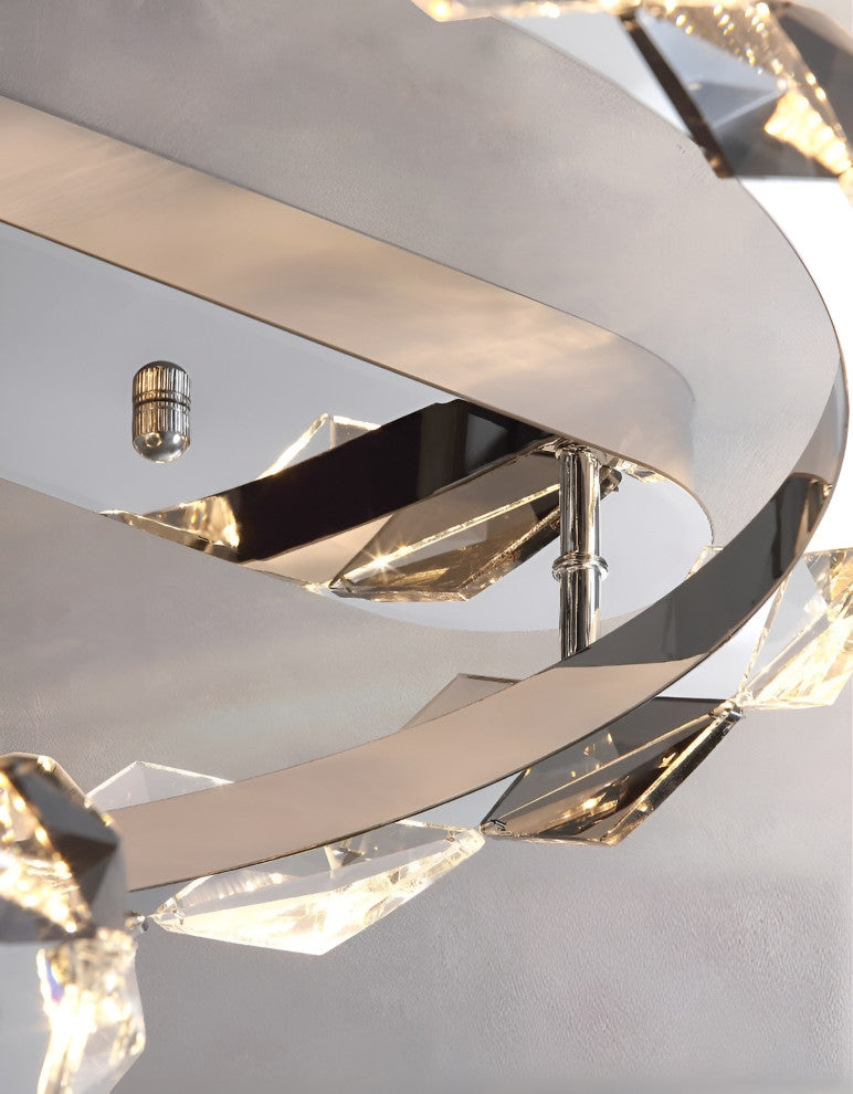 Acquedolci | Luxury Crystal Circular Ceiling Chandelier, 48w Large
