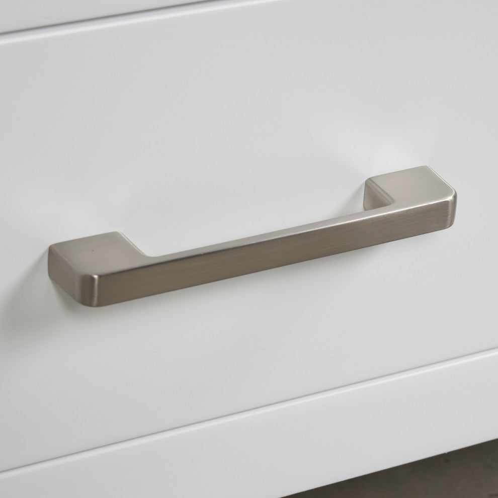 36" W x 22" D x 33" H Bath Vanity, White With Carrara White Marble