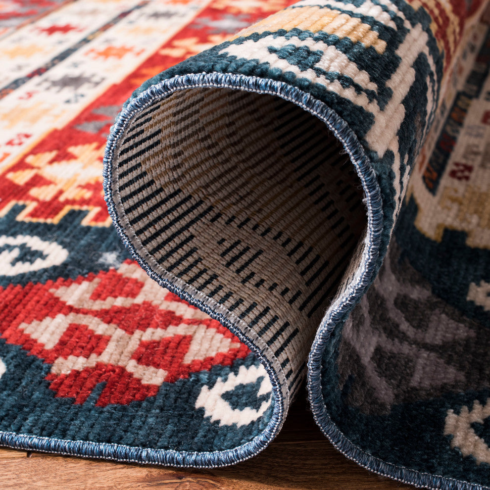 Safavieh Farmhouse Collection FMH847 Rug, Cream/Navy, 3'x5'