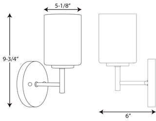 Progress Lighting 1-100W Medium Bath Bracket, Polished Nickel
