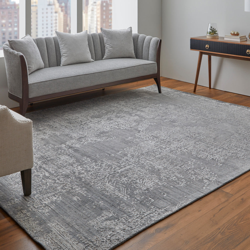 Kinton Modern Abstract, Gray, 2'6"x14' Runner