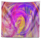 Purple Mystic Psychedelic Texture Abstract Wall Tapestry, 92"x78"