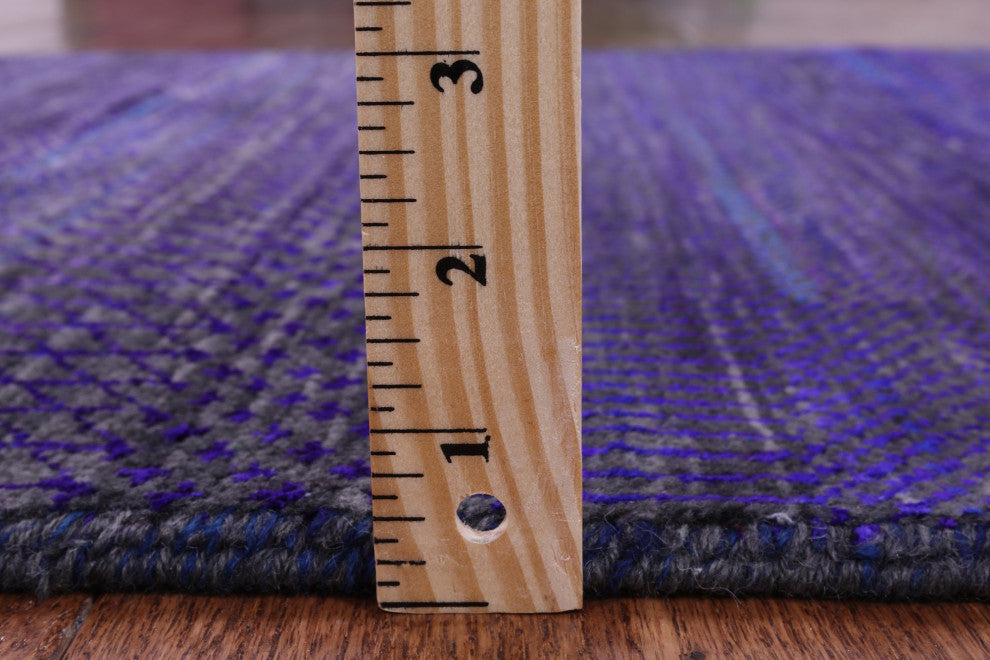 2' 6" X 31' 11" Runner Handmade Wool and Silk Super Savannah Gabbeh Rug Q9011