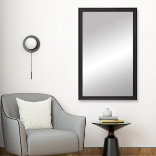 Kendall Framed Wall Mirror, Black, 26"x32"