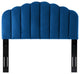 Headboard, Full Queen Size, Velvet, Blue Navy, Modern Contemporary, Bedroom