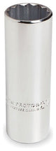 Stanley Proto J5324M 1/2" Drive Deep Socket, 24 mm, 12-Point