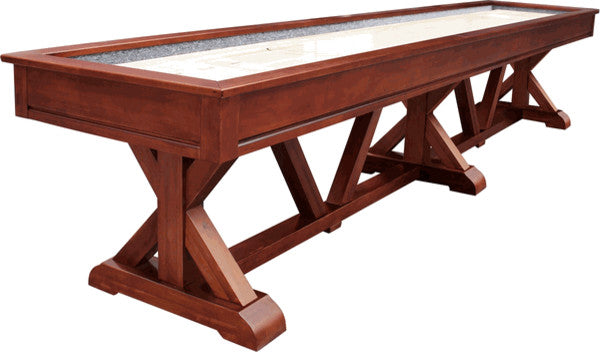 Brazos River Pro-Style Shuffleboard Table by Playcraft, Chestnut, 12'