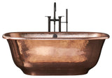 Santorini Freestanding Copper Bathtub, Polished Copper
