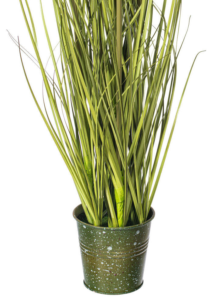 Vickerman Daisy Grass In Iron Pot, Unlit, 24"