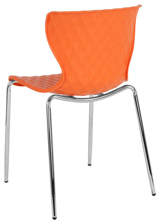 Lowell Contemporary Design Orange Plastic Stack Chair
