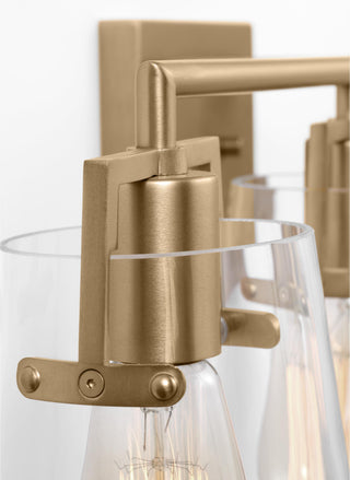 Crofton 4 Light Bath, Satin Brass