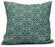 Water Mosaic, Geometric Print Pillow, Aqua, 18"x18"