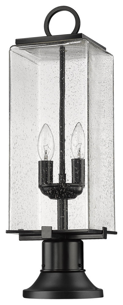 Zlite 592PHMR-553PM-BK 2-Light Outdoor Pier Mounted Fixture, Seedy