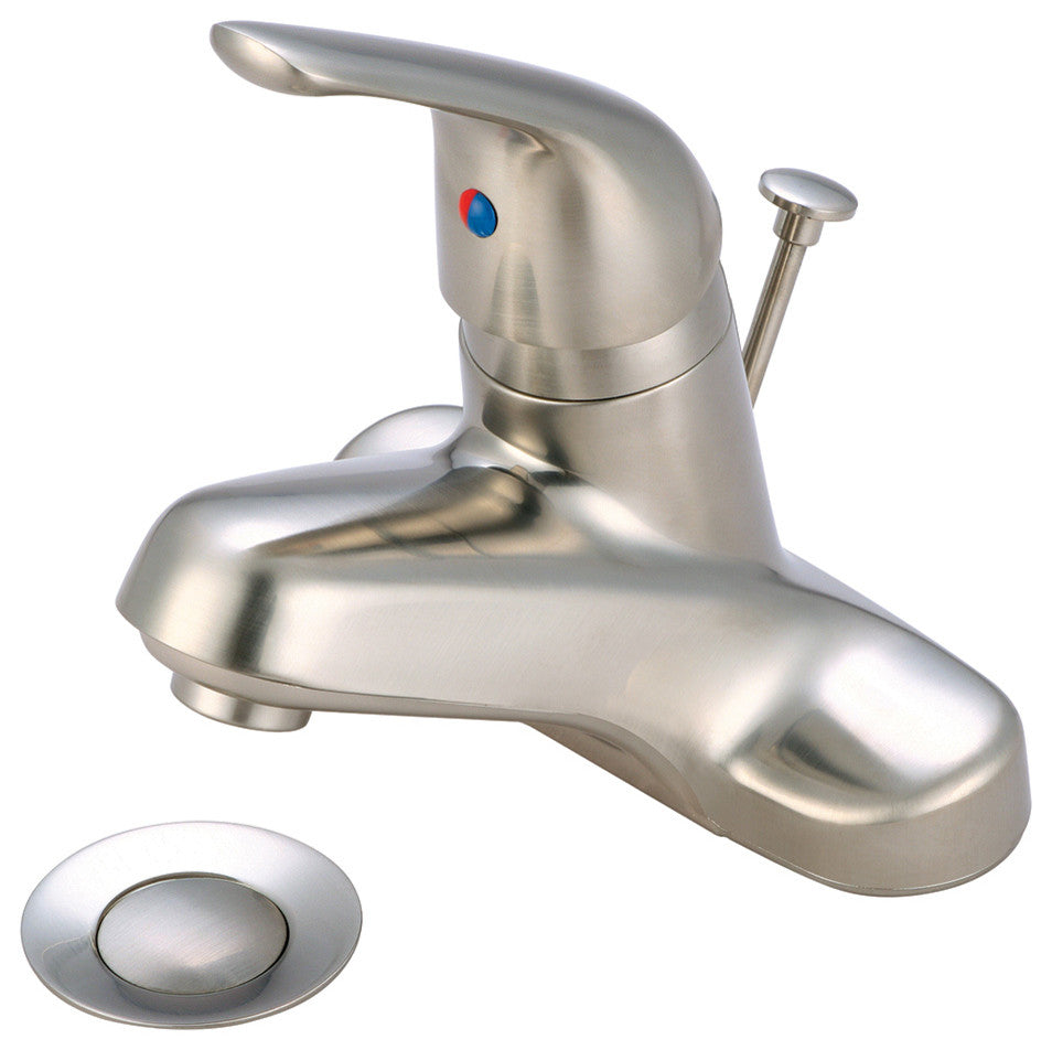 Elite Single Handle Bathroom Faucet, PVD Brushed Nickel