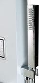 ALFI brand ABSP60W White Aluminum Shower Panel w/ 2 Body Sprays Rain Shower Hea