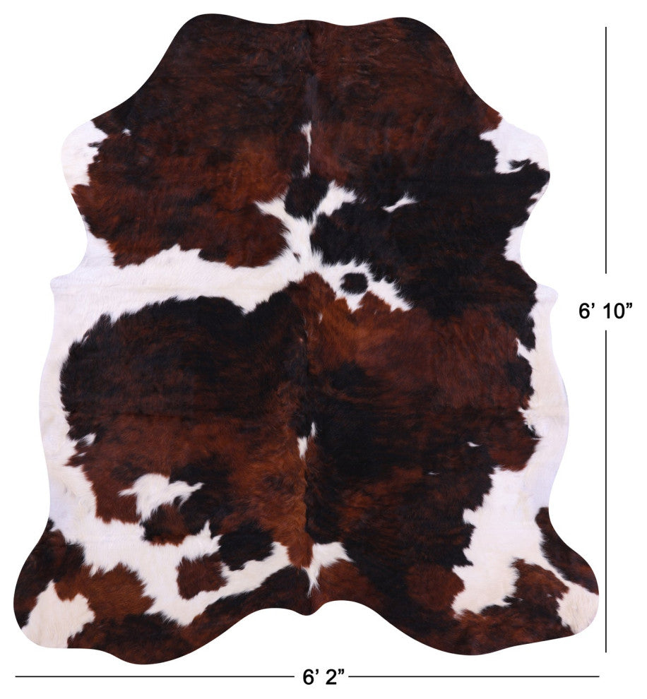 Tricolor Natural Cowhide Rug 6' 10" X 6' 2" C1860