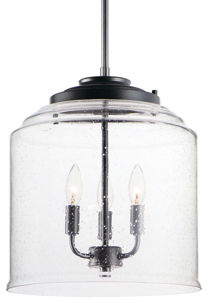 Maxim 12273CD Acadia 3 Light 14"W Taper Candle Pendant - Black
