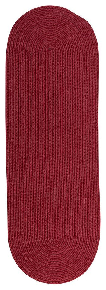 Colonial Mills Rug Reversible Flat-Braid, Oval Runner Red Runner, Oval