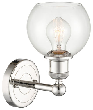 Edison Athens 1-Light 6" Sconce, Polished Nickel, Clear