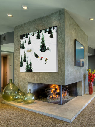 "Cutting Down the Tree" Painting Print on Canvas by John Clymer