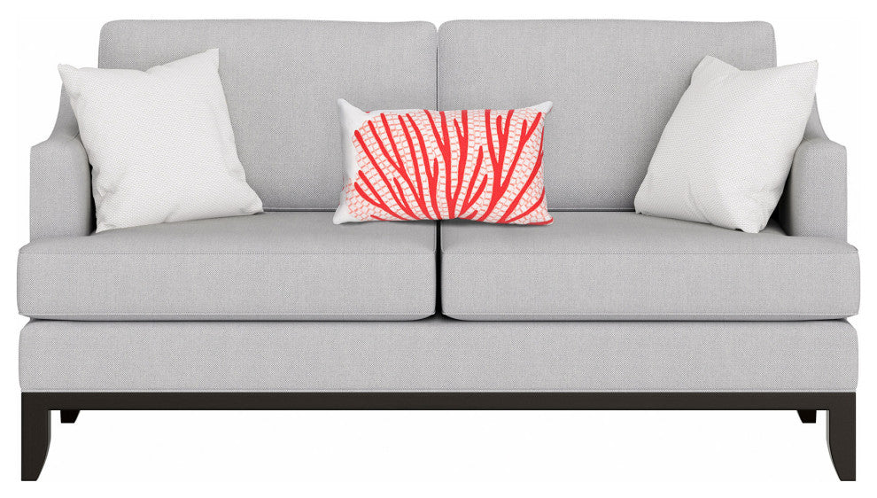 Visions Coral Fan Pillow, Coral, 12"x20"
