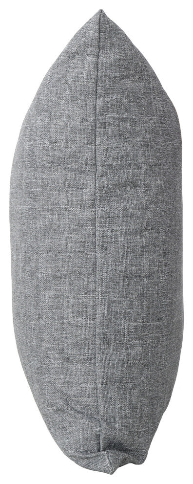 GDF Studio Coronado Outdoor Water Resistant Square Throw Pillow, Gray, Set of 2