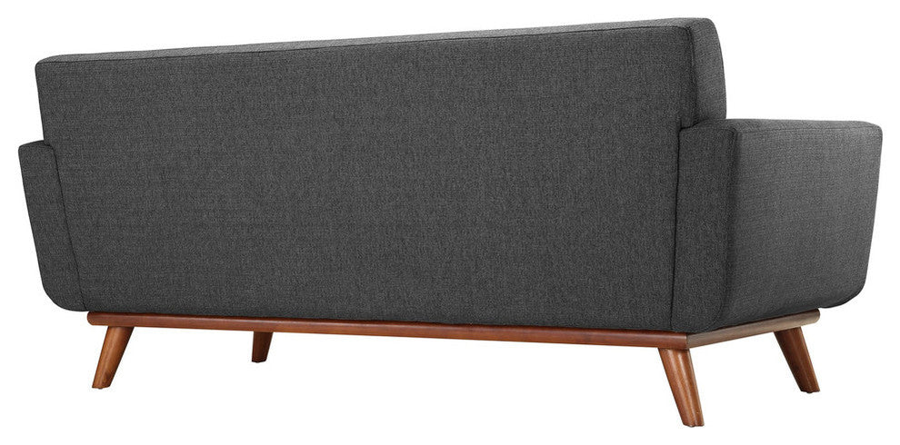 Modern Contemporary Living Room Armchairs and Loveseat Sofa 3-Piece Set Gray