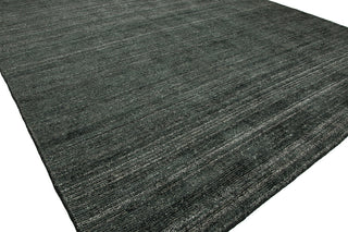 TERRA Graphite Hand Made Wool and Silkette Area Rug, 2'6" X 10'