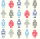 Robot League Multicolor Robots Wallpaper,, Sample