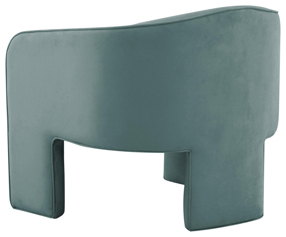 Marla Sea Blue Velvet Accent Chair