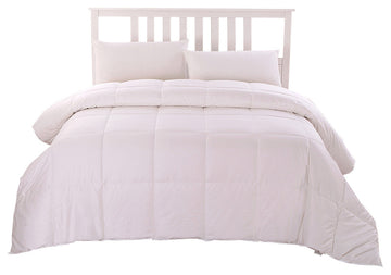 Cottonpure Sustainable Cotton Filled Breathable Hypoallergenic Comforter, Twin