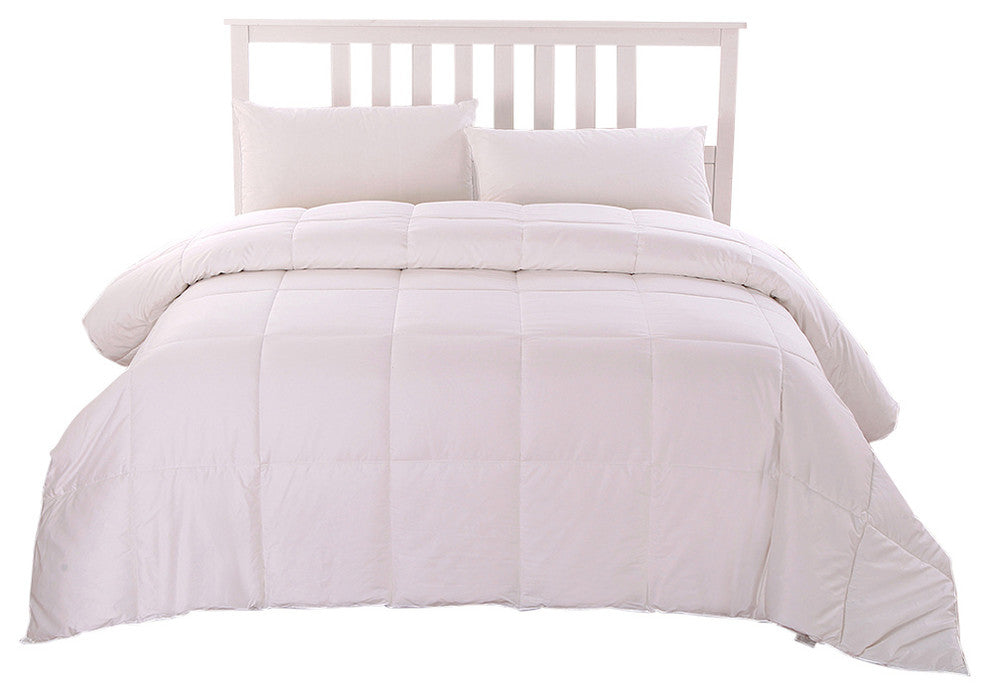 Cottonpure Sustainable Cotton Filled Breathable Hypoallergenic Comforter, Twin