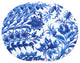 French Style Floral Print Decorative Charger Plate Set of 4