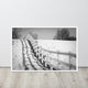 Endless Fences in Black & White Rural Landscape Framed Photo Paper Art Prints, White, 24" X 36"