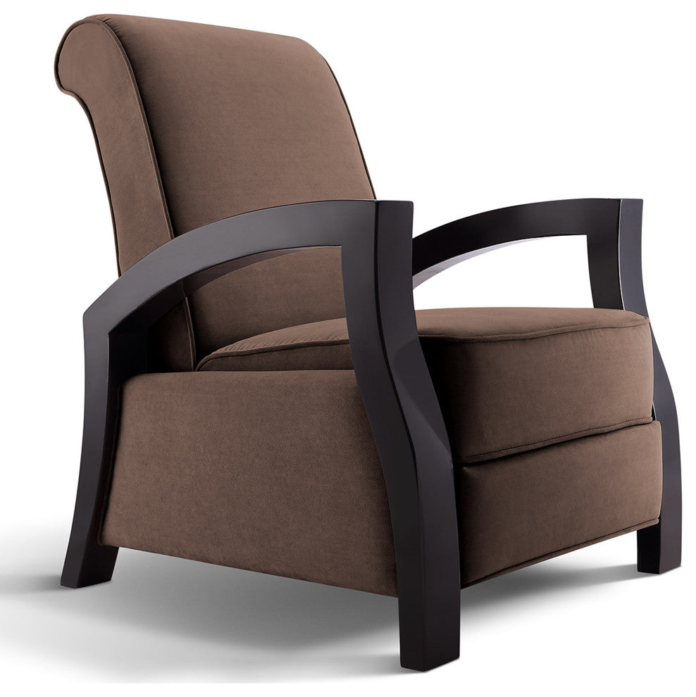 Artiva USA Java Black Premium Chocolate Microvelvet Recliner