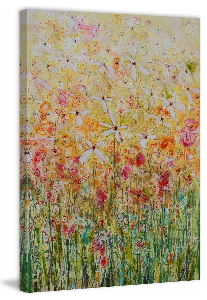"Daisy Chain 22" Painting Print on Wrapped Canvas, 30x45