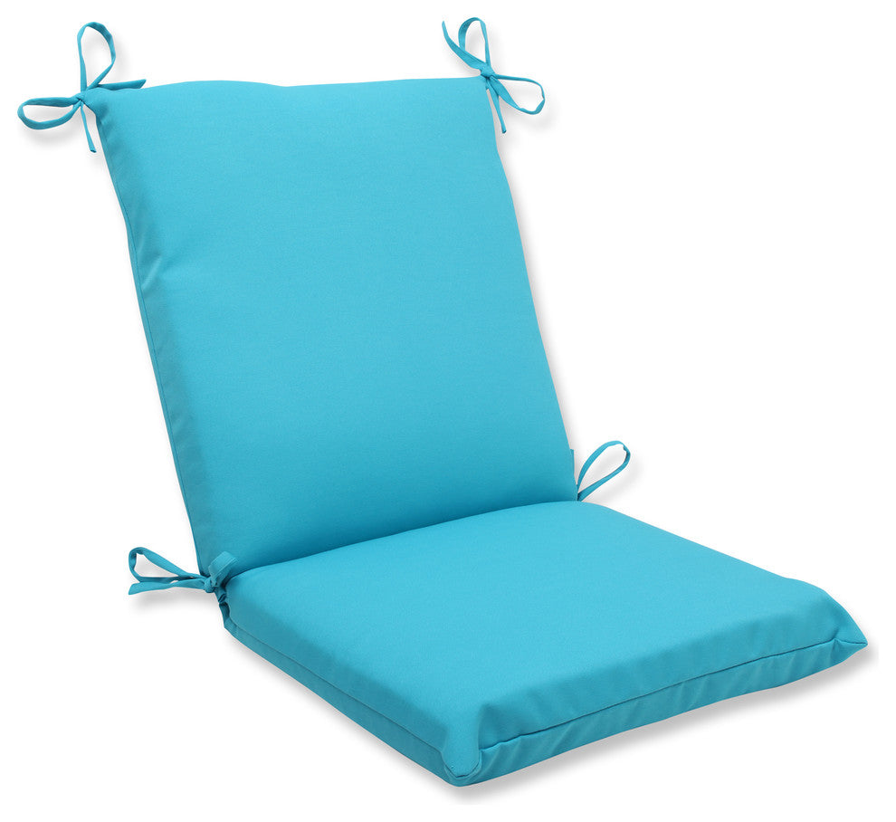 Veranda Turquoise Squared Corners Chair Cushion