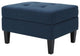 GDF Studio Carolina Tufted Cover Fabric Storage Ottoman, Dark Blue